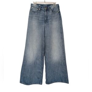 J. Crew High Rise Super Wide Leg Blue Elliott Wash 90s Jeans Size 28